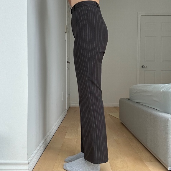 BLACK PIN STRIPED PANTS - Picture 2 of 6